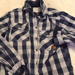 Men's Blue Plaid long sleeve Shirt size large